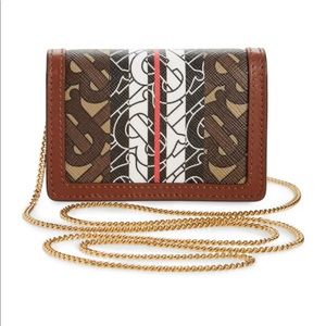 New Burberry monogram canvas card case